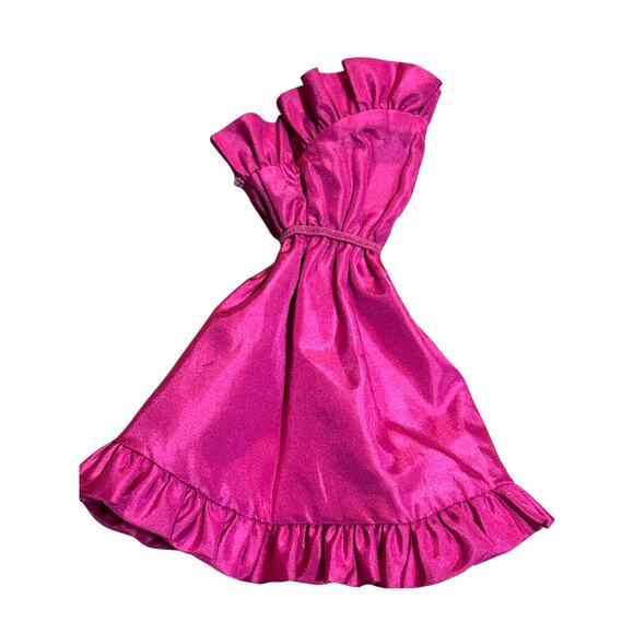 Vintage Barbie Clothes - Reversable Plaid Twice as Nice Barbie Dress - Picture 3 of 3